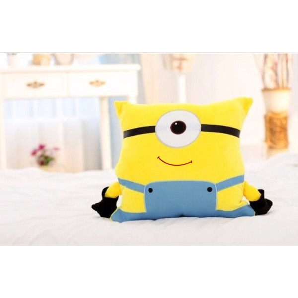 Big Minion 3D Eyes Plush Soft Toy Cushion Throw Pillows